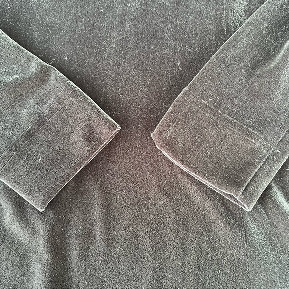 VTG Bruno Duluc Kush Black Velvet Scoop Neck Skater Dress Whimsigoth Witchy XL - Picture 7 of 11